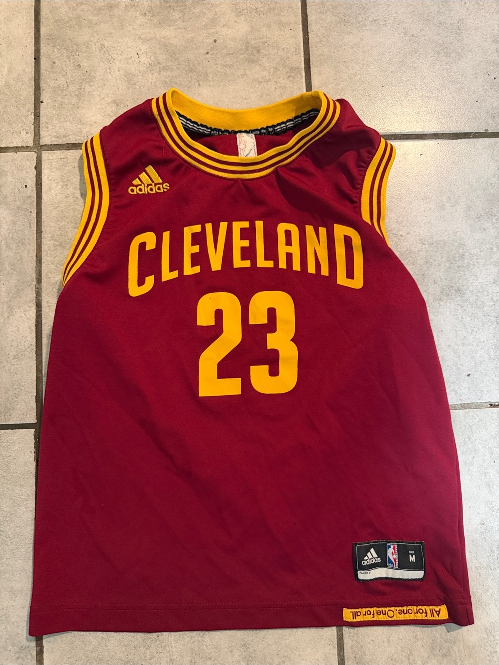 adidas Cleveland #23 Basketball Jersey - Maroon & Yellow